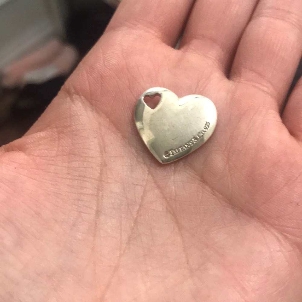 Tiffany & co double heart pendant only